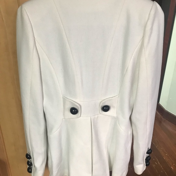 Black Rivet Pea Coat - Picture 3 of 3